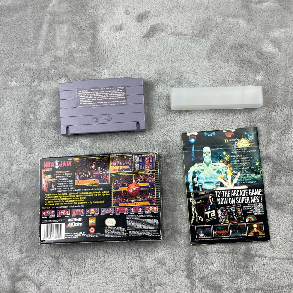NBA Jam Super Nintendo SNES Authentic Original Tested Vintage Video Game CIB - Picture 3 of 12